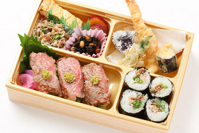 黒毛和牛の握り巻き弁当