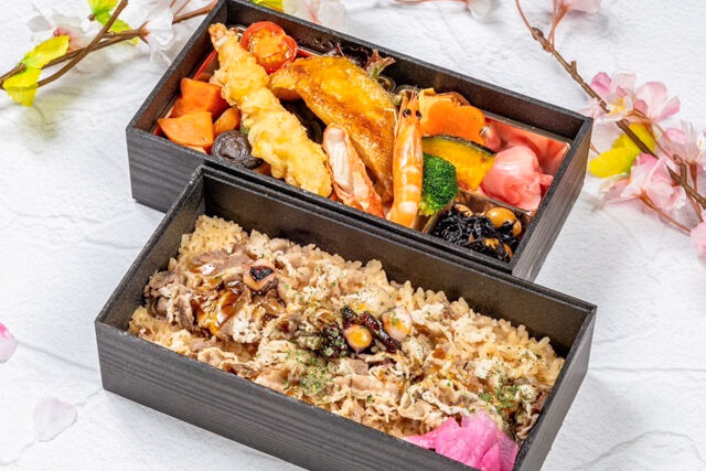 タコ飯と牛しぐれの旬菜ご飯弁当