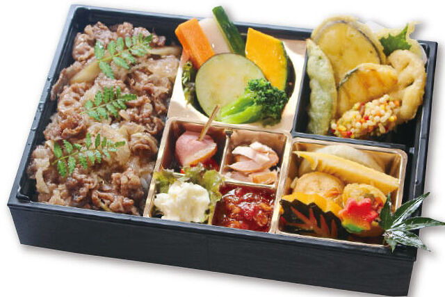 牛しぐれ煮と天ぷら御膳