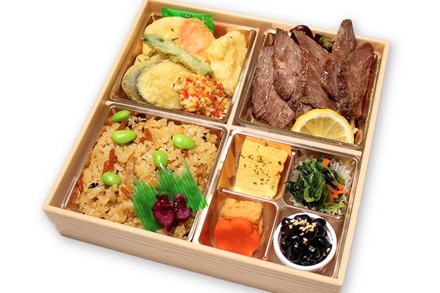 四季薫る炊き込みご飯と極み焼きステーキ・季節天御膳