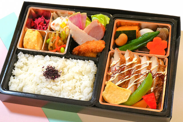 鶏の照り焼き彩り御膳