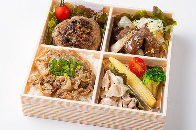 てごねハンバーグ＆焼肉ハラミとカルビ重御膳
