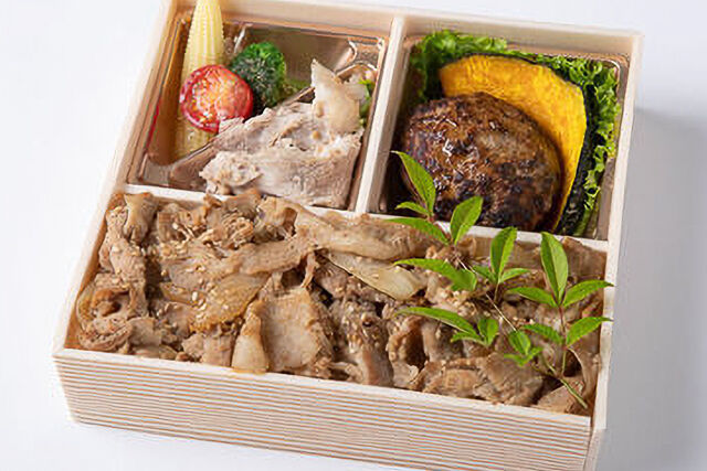 自家製ハンバーグ&焼肉カルビ重御膳