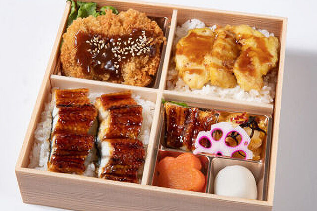 味噌カツと鶏天重・鰻重の贅沢御膳