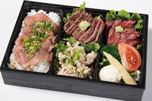 特選黒牛・ハラミ・牛しゃぶとローストビーフ重