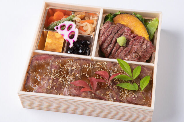 特製黒牛ステーキ御膳【ローストビーフ重】