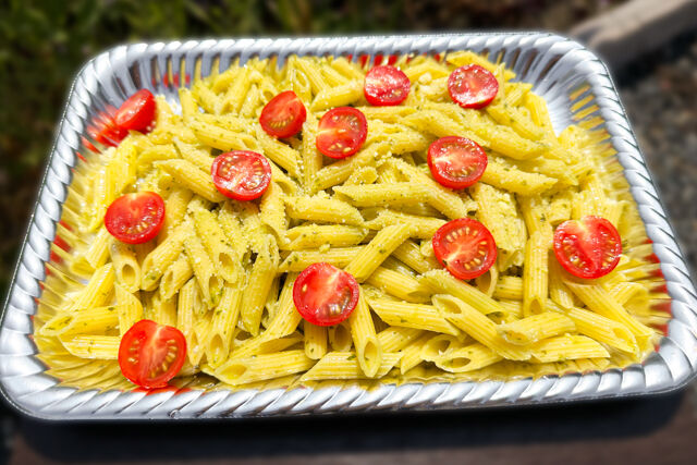 ペンネバジルソース