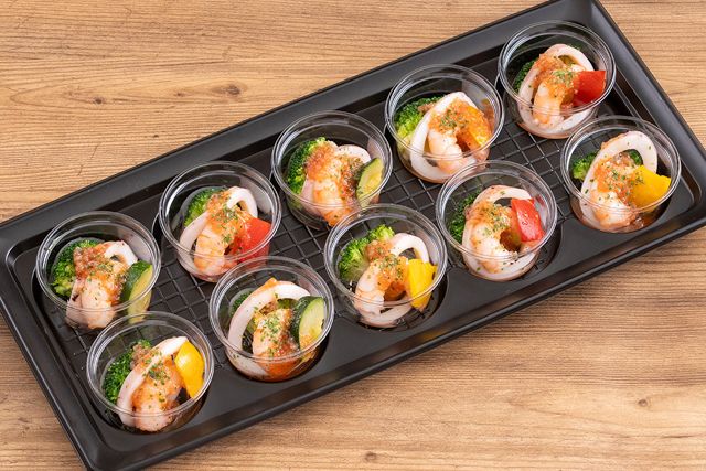 エビとイカの冷製マリネ