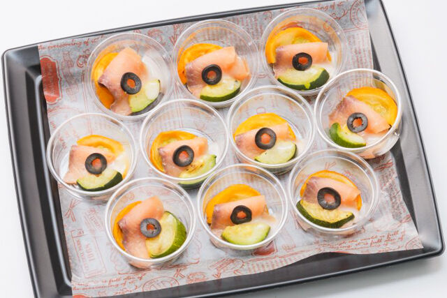 スモークサーモン＆2種類のズッキーニ