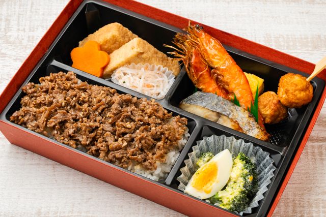 牛しぐれ煮幕の内