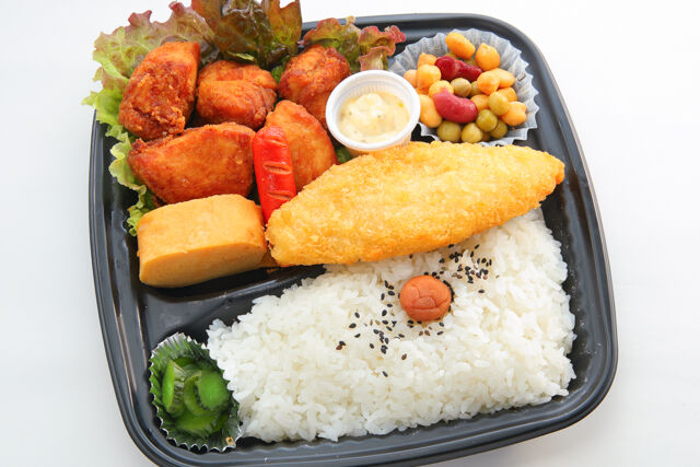 ムネから・白身魚弁当