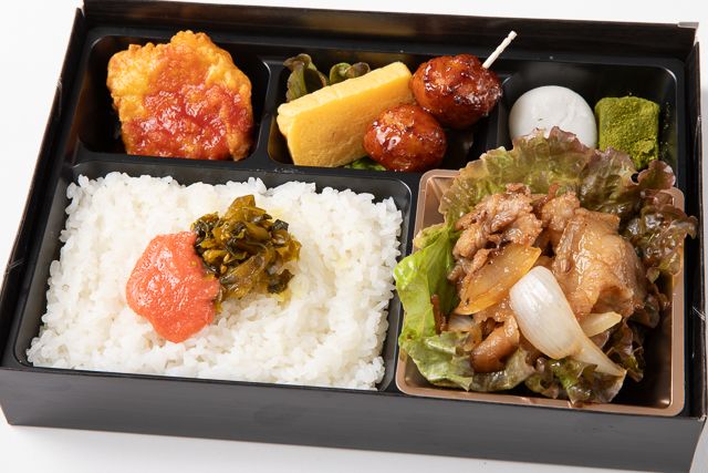 特製ダレの生姜焼きと明太高菜ご飯の贅沢御膳