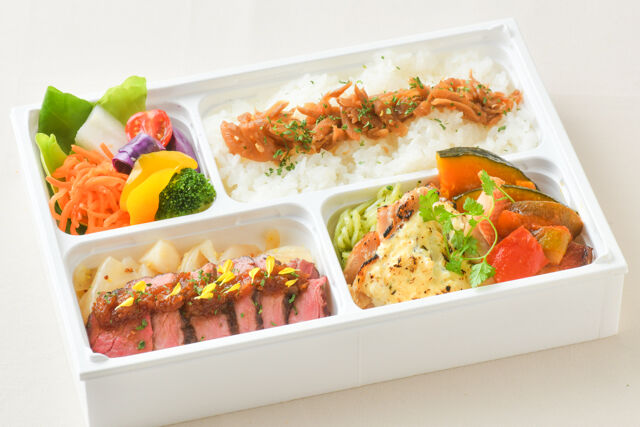 牛ザブトンのステーキ弁当