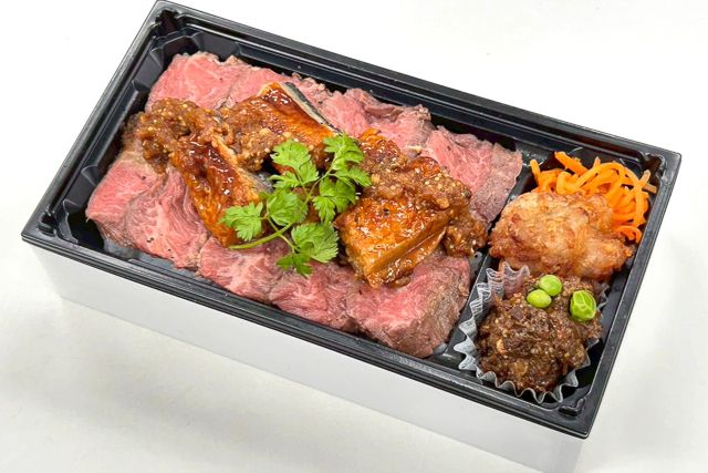 鰻と牛サガリステーキのフレンチ重