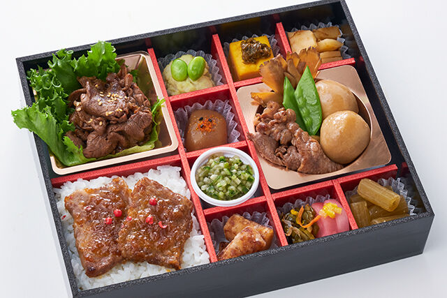 厳選米沢牛 芋煮御膳 米沢牛の焼肉と山形牛の薄切りステーキごはん