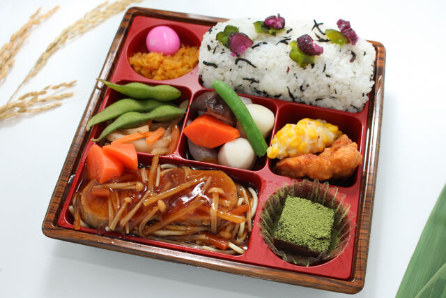 【特製】ハンバーグ甘酢餡［ひじきごはん］