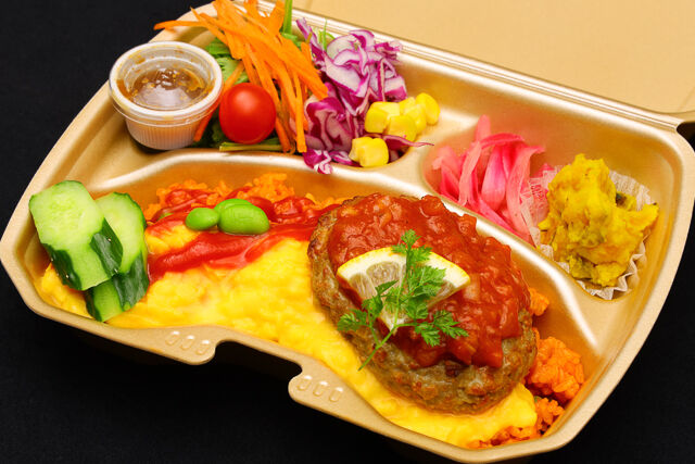 omelet rice【オムライスwithハンバーグ】