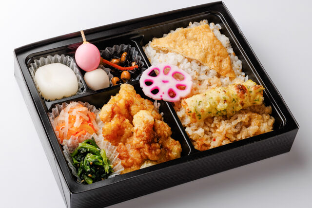 2種ごはんと白身魚の甘酢あん弁当