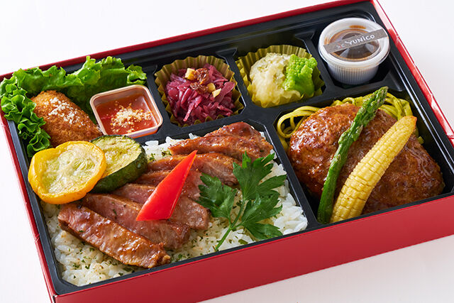 【北新地イタリアンBOX】ステーキ＆ハンバーグ～シャリアピンソース～