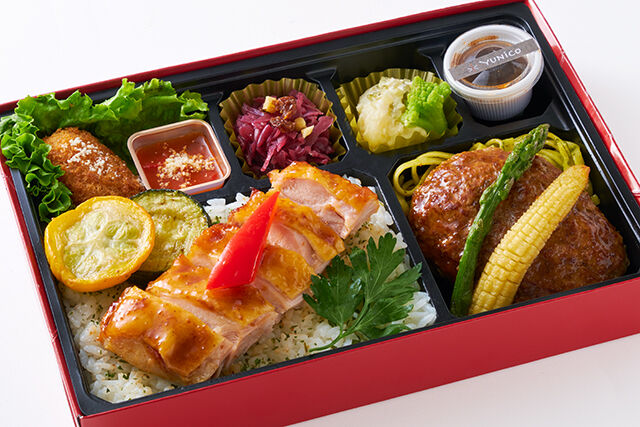 【北新地イタリアンBOX】チキンロースト＆ハンバーグ～シャリアピンソース～