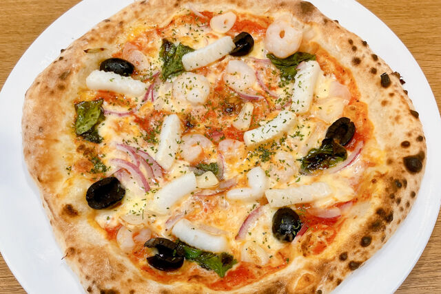 【温まる】イカとエビの海鮮ペスカトーレ