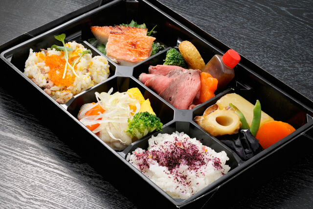 和牛ローストビーフと金目鯛の西京焼き御膳