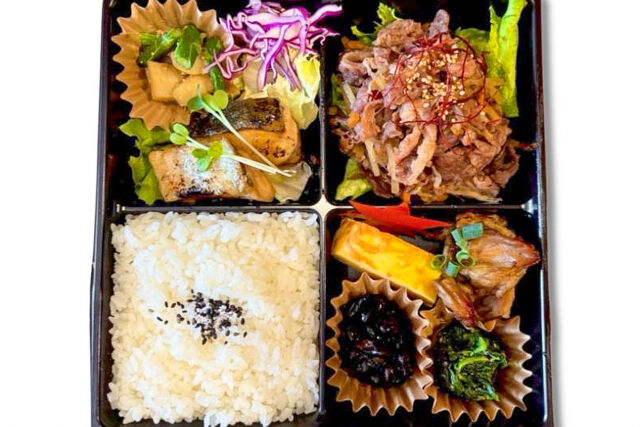 牛しぐれ煮とかんぱちの照り焼き弁当