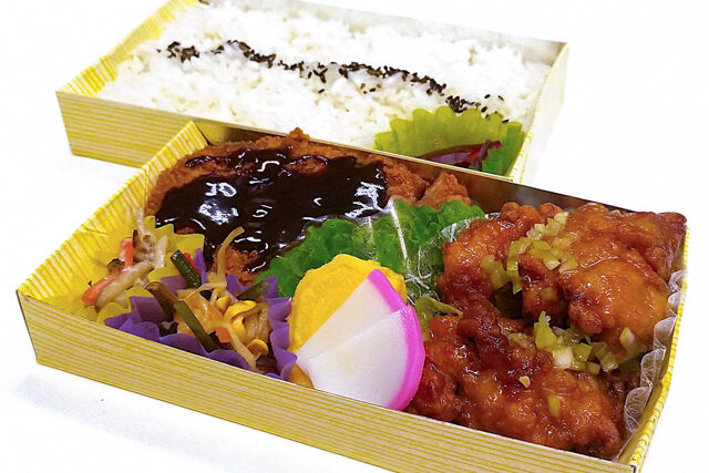 とんかつ名古屋みそソース×油淋鶏（鶏の薬味ソース）弁当