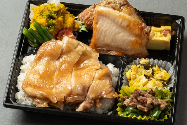 札内鶏の照り焼きと真カレイの西京焼き和彩弁当