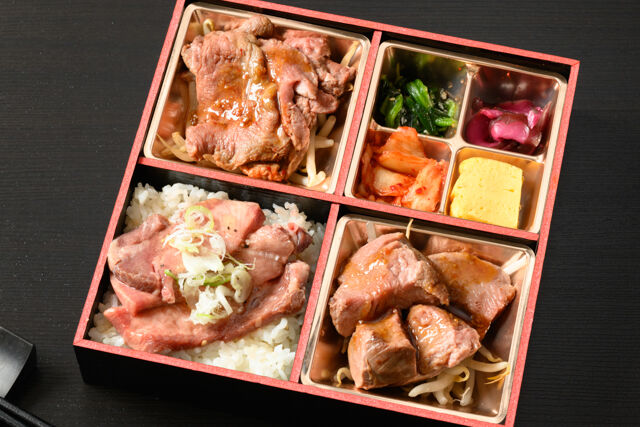 牛タンと牛ヒレ肉含む3種の肉御膳