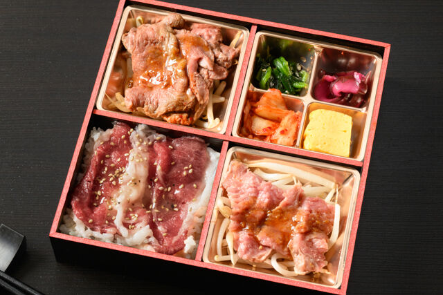 白老牛の豪華3種肉御膳