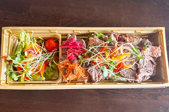 ビストロデリスの旨菜（うまさい）リブアイステーキ重