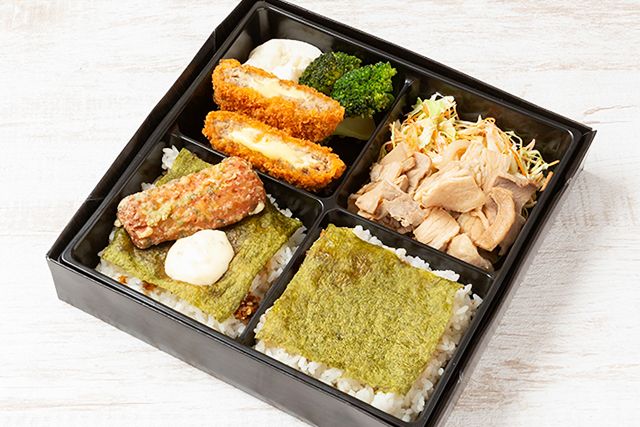 【肉×肉の海苔弁】本気の生姜焼き・チーズメンチカツ