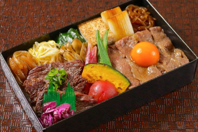 【夏季限定】 黒毛和牛夏野菜すき焼きとハラミ焼肉特撰重