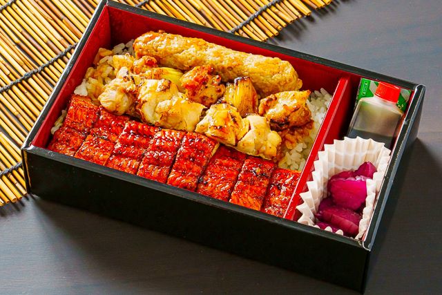 特上鰻と焼き鳥弁当