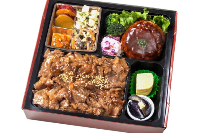 厳選 焼肉重＆ハンバーグ御膳