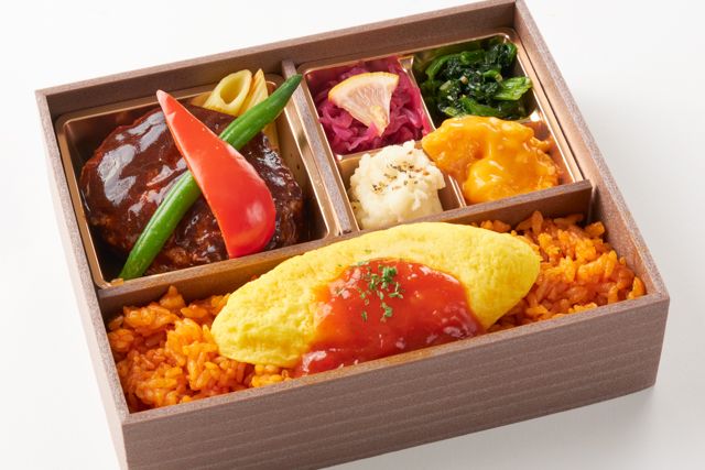 完熟トマトのオムライス ＆ デミグラスハンバーグ