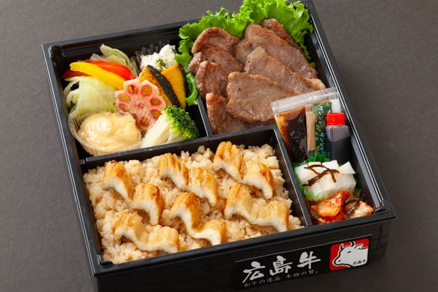 広島牛カルビ焼肉とあなごめし御膳