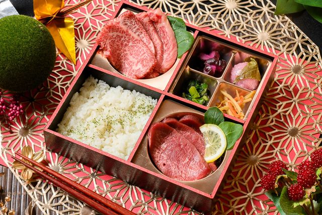 近江牛カルビと牛タンの2種御膳