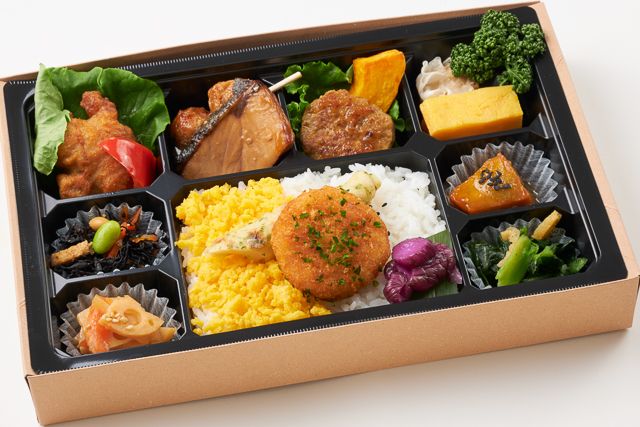 若竹-香味海老カツとぶりの照り焼き御膳-