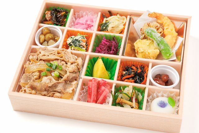 【熨斗対応可】牛めしと天麩羅の十二彩折詰