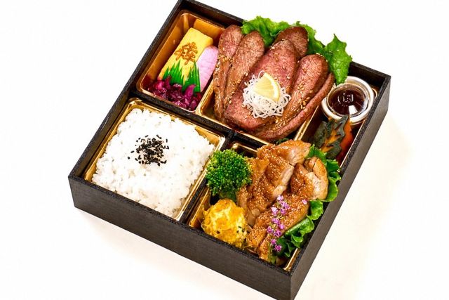 ねぎ塩牛タンと紀州うめどりグリル二味御膳