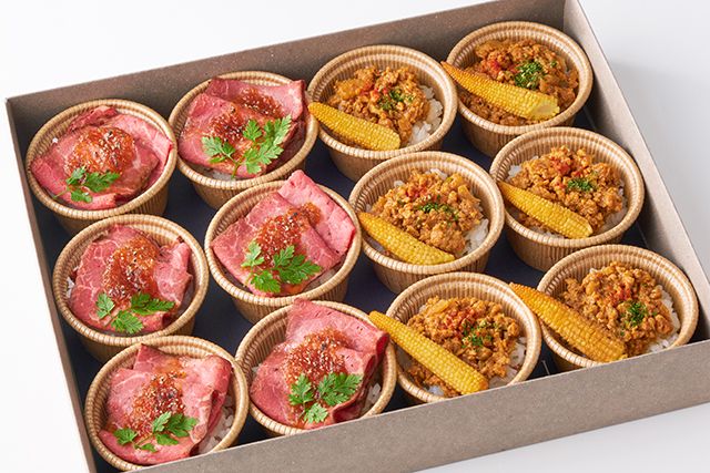 リーゾ ミスト（国産牛ローストビーフのミニライスボウル＆赤味噌香る 肉味噌ミニライスボウル）