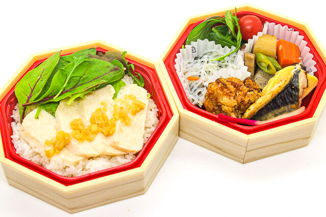 チキンサラダ（海南飯風）二段弁当