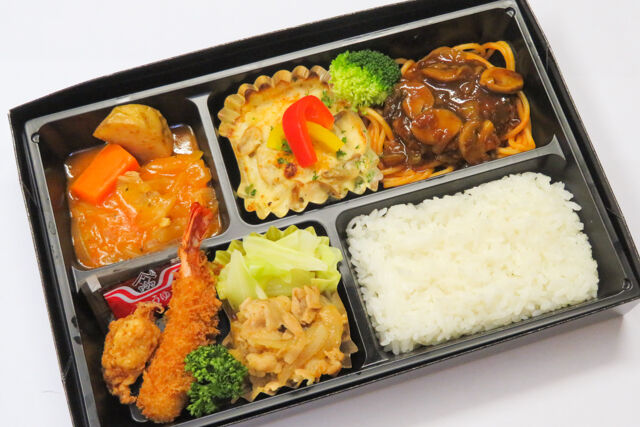 覚瑛古典洋食弁当・多彩なおかず味わい デミグラスソース