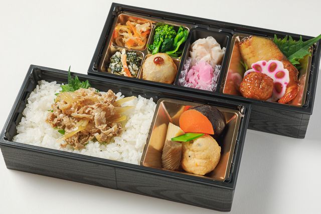 さわら柚庵焼きと和惣菜の特選牛飯2段膳