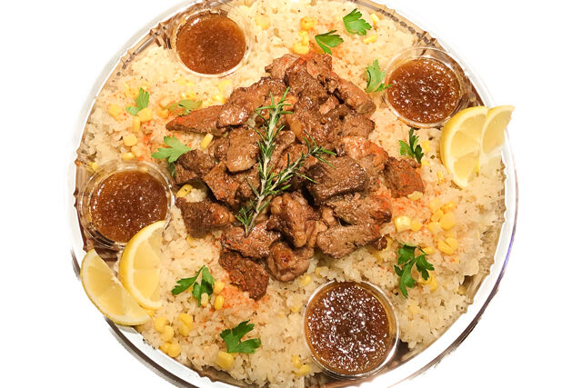 ビーフステーキ＆ペッパーピラフオードブル