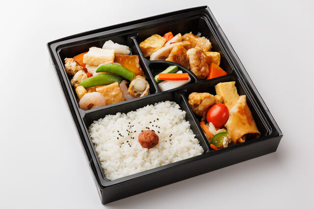 【ダブルメイン】海鮮豆腐と野菜の塩だれ＆白身魚の甘酢あんかけ