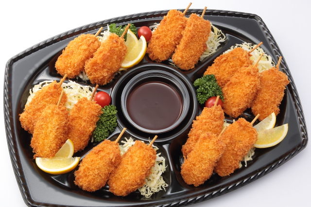 ジャンボ串カツの盛り合わせ