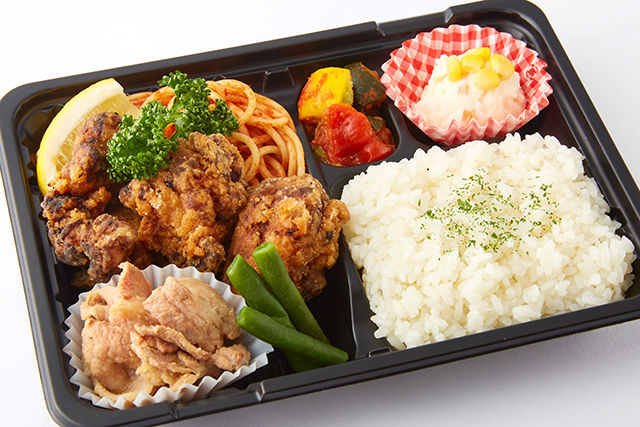 若鶏の唐揚げと生姜焼き弁当